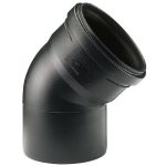 Codo PVC 40 mm 45º M-H Color Negro