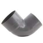 Codo PVC 90mm 90º H-M Color Gris