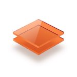 Plancha Metacrilato naranja transparente