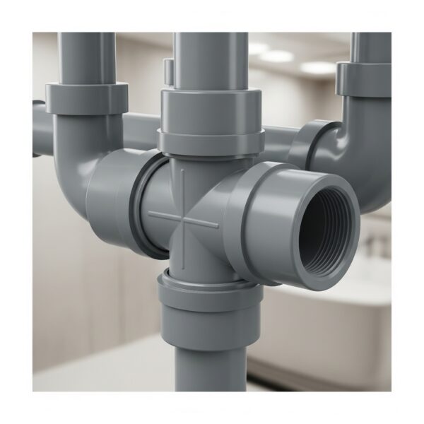 T de PVC 75 mm gris 87 grados