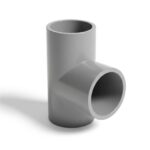 T de PVC Ø75mm gris 87º M-H