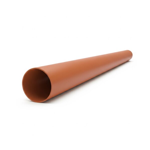 Tubo PVC saneamiento 160mm SN4 6m color teja
