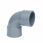 Codo PVC 40 mm 87º H-H Gris