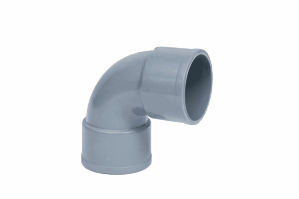 Codo PVC 40 mm 87º H-H Gris