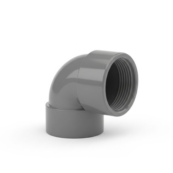 Codo PVC 50 mm 87º M-H Gris