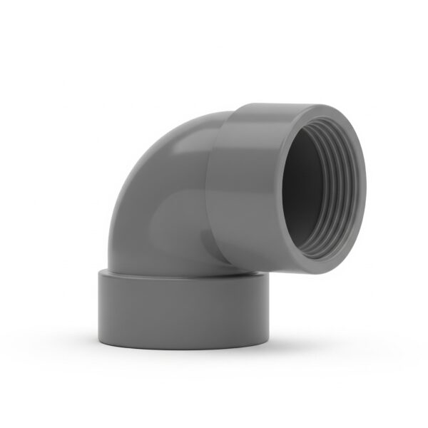 Codo PVC 50 mm 87º M-H Gris para Agua