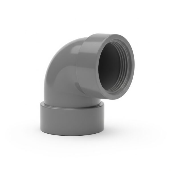Codo PVC 50 mm 90º Gris