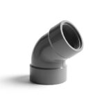 Codo PVC 75 mm 67º M-H Gris