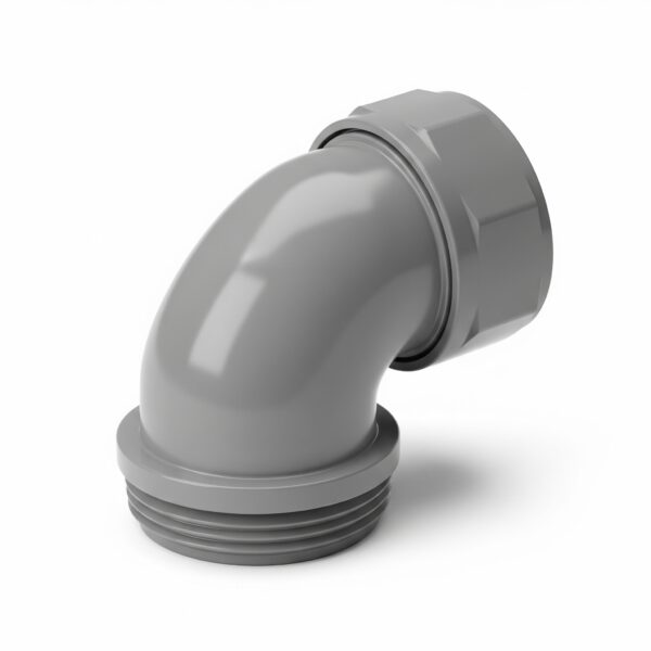 Codo PVC 75 mm 67º M-H Gris para Agua