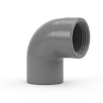 Codo PVC 90º Reducido 63x63-50 Encolar Gris