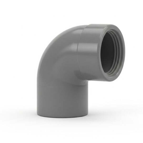 Codo PVC 90º Reducido 63x63-50 Encolar Gris