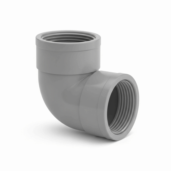 Codo PVC de 110 mm 15º M-H Gris para Tubería de agua