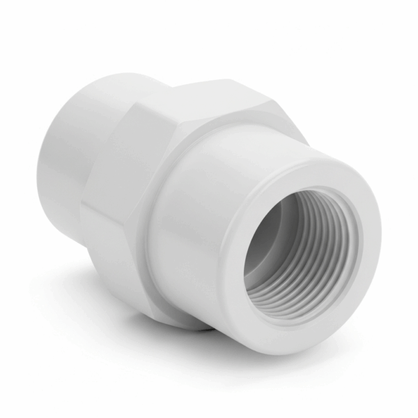 Adaptador de PVC Mixto de 50 mm a 63 mm M-H para Tubería de agua