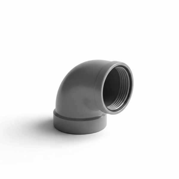 Codo PVC de 32 mm 87º M-H Gris