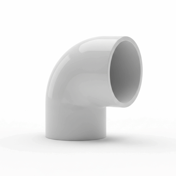 Codo PVC de 125 mm 90º Blanco para Tubería de agua