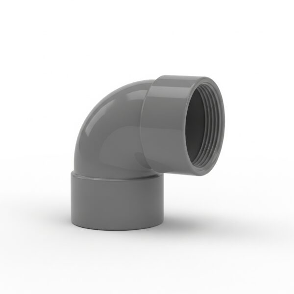 Codo PVC de 32 mm 87º M-H Gris para Agua