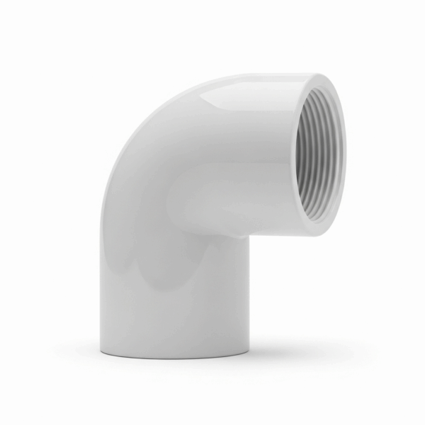 Codo PVC de 90 mm 45º M-H Blanco para Tubería de agua