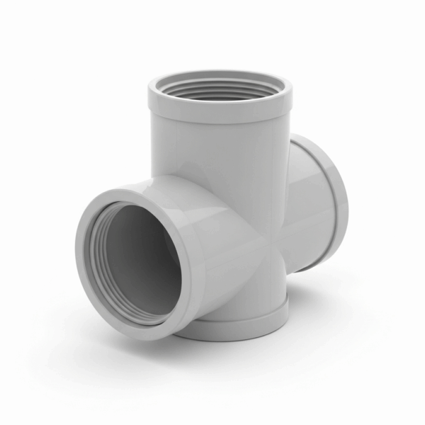 Codo PVC Triple Toma 110mm 50x50x50