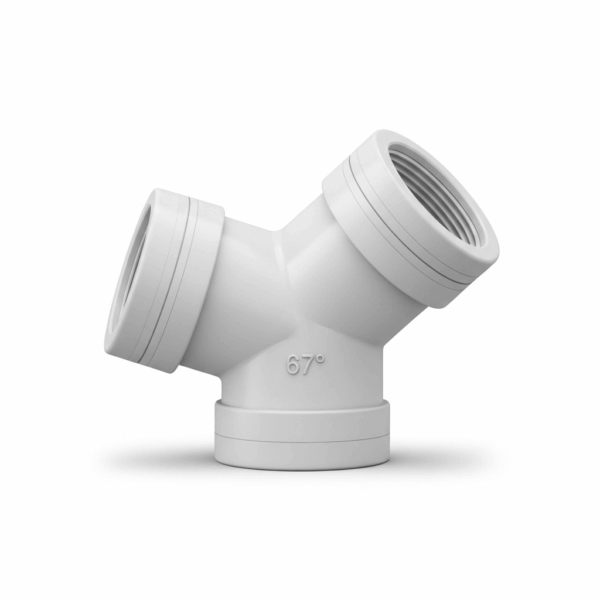 Derivación Y PVC 90 mm 67º M-H para Tubería de agua