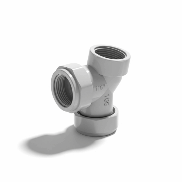 Derivaciónn Y PVC Doble 110 mm 45º M-H