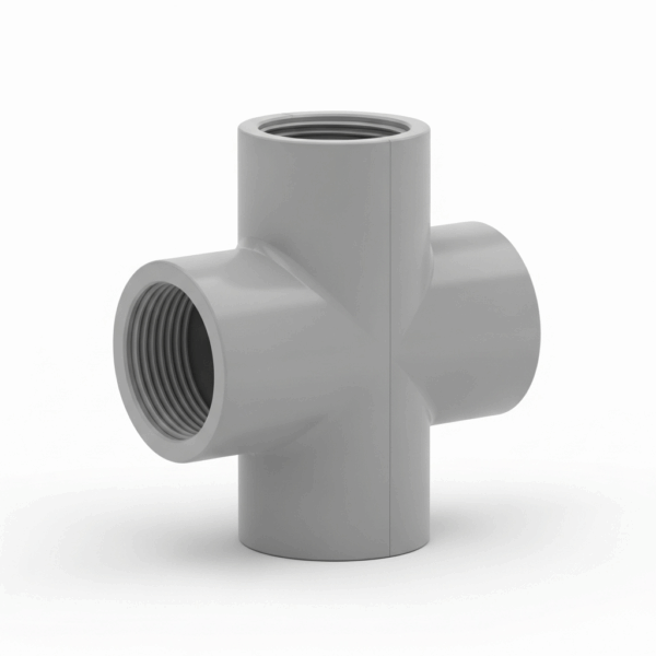 Enlace 3 Piezas PVC 50mm Encolar para Tubería de agua