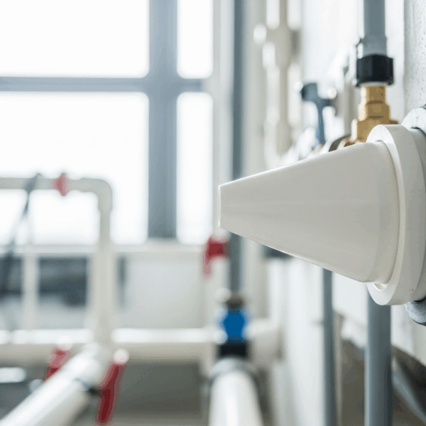 Reducción Cónica PVC de 63 mm a 50 mm en instalación de Tubería de agua