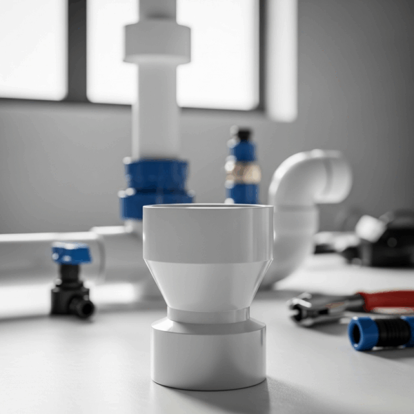 Reducción Cónica PVC de 75 mm a 63 mm en instalación de Tubería de agua