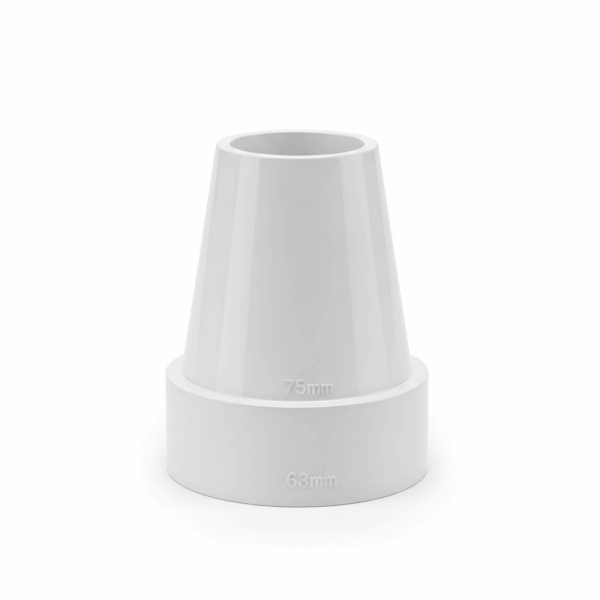 Reducción Cónica PVC de 75 mm a 63 mm para Tubería de agua