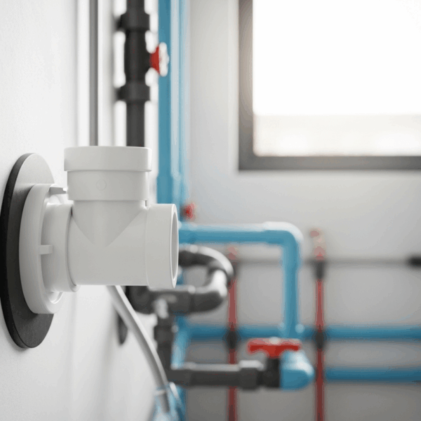 Reducción Excéntrica PVC de 100 mm a 50 mm en instalación de Tubería de agua