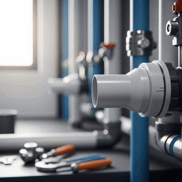 Reducción Excéntrica PVC de 110 mm a 75mm en instalación de Tubería de agua