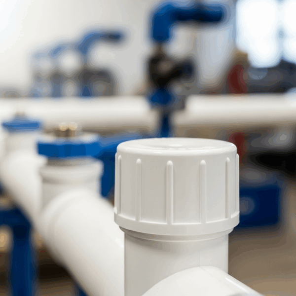 Tapón Registro PVC Ø50 mm en instalación de Tubería de agua