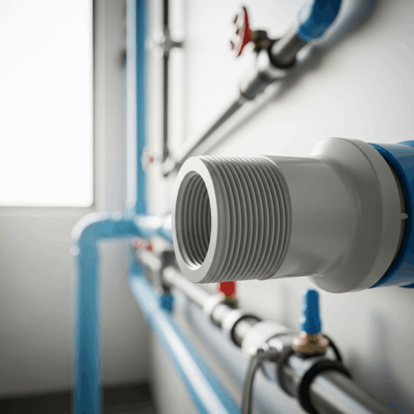Tapón Rosca 110 mm PVC Hembra en instalación de Tubería de agua