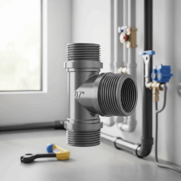 Te PVC 110 mm 87º M-H en instalación de Tubería de agua