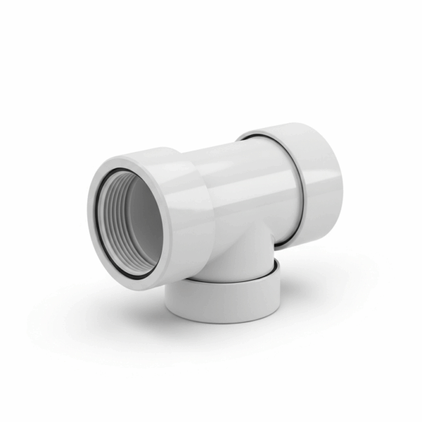 Te PVC 200 mm 90º M-H