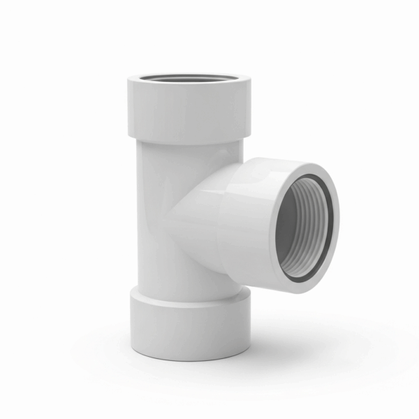 Te PVC 200 mm 90º M-H para Tubería de agua