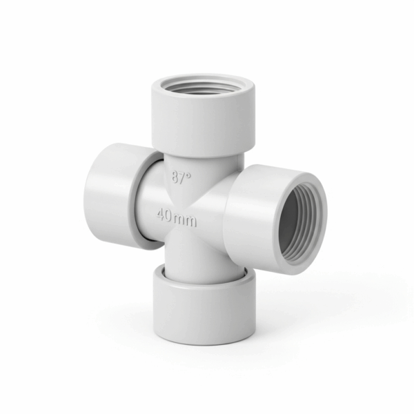 Te PVC 40 mm 87º H-H para Tubería de agua
