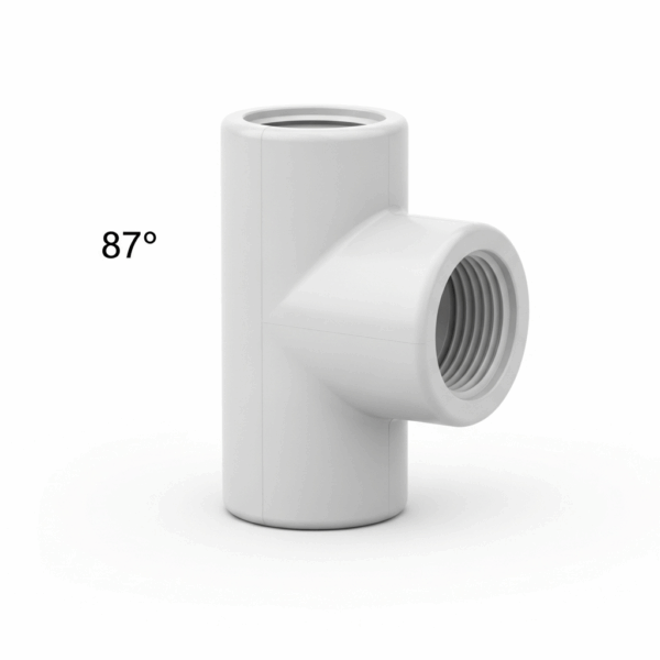 Te PVC 63 mm 87º Lisa para Tubería de agua