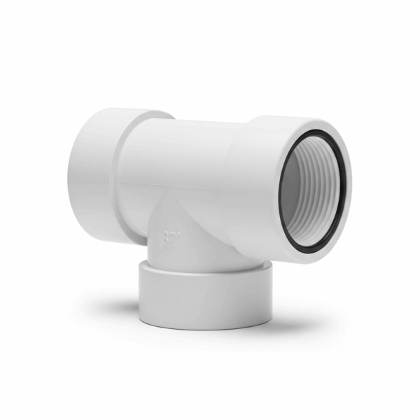 Te PVC 75 mm 87º M-H para Tubería de agua