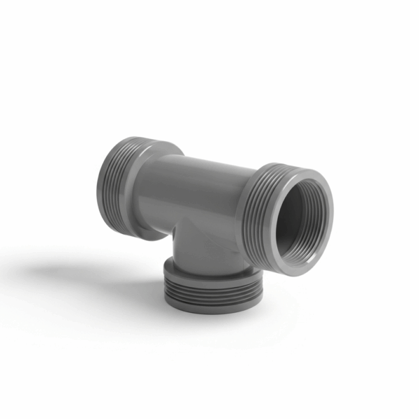 Te PVC Sanitario 125mm 45º M-H Gris