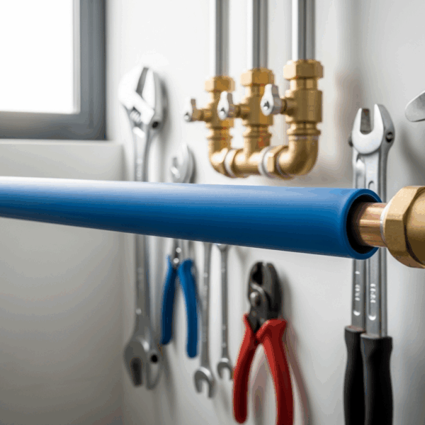Termoretráctil 100mm Azul en instalación de Tubo eléctrico