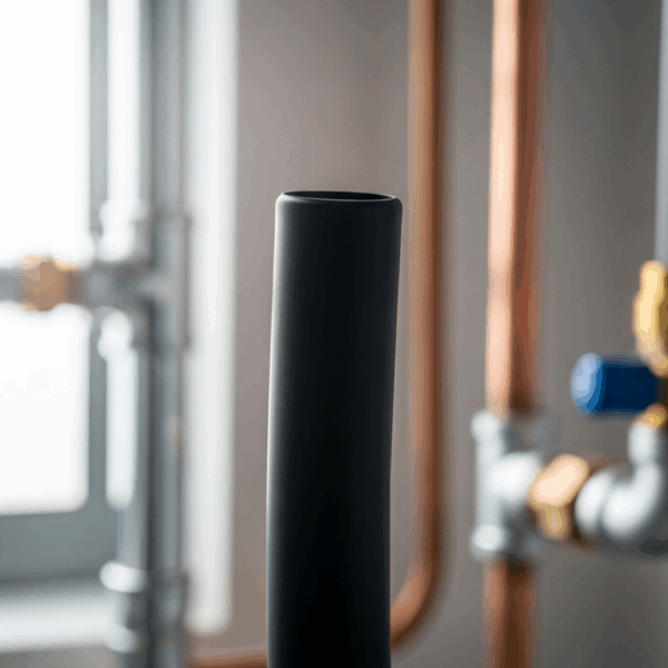 Termoretráctil 40mm Negro en instalación de Tubo eléctrico