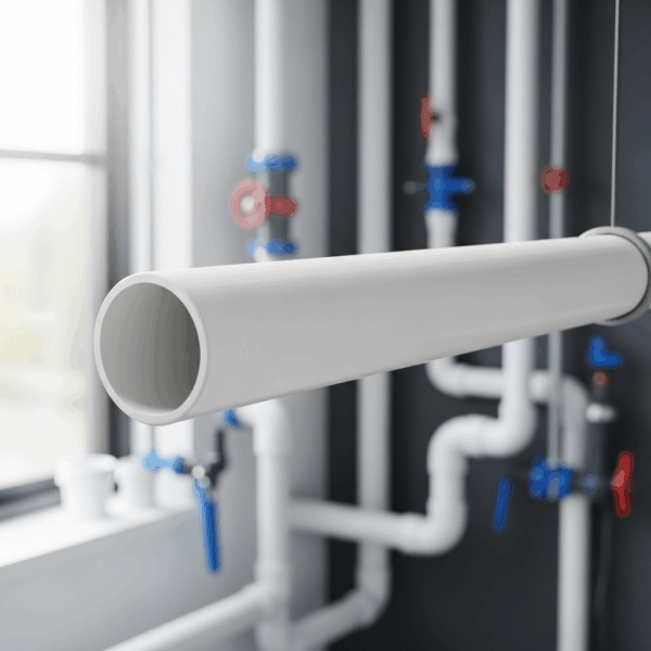 Tubo PVC 40 mm Blanco Serie B 3 Metros en instalación de Tubería de agua
