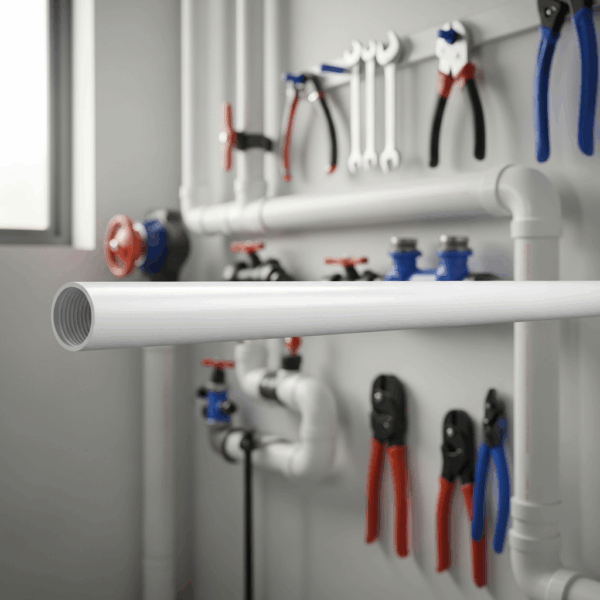 Tubo PVC Blanco Insonorizado 40 mm 3m en instalación de Tubería de agua