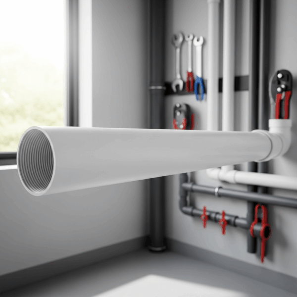 Tubo PVC Blanco Insonorizado 50 mm 5m en instalación de Tubería de agua