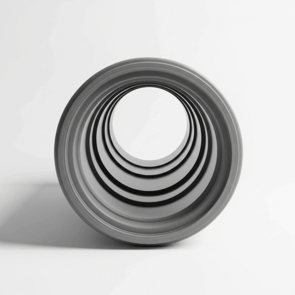 Tubo PVC Multicapa 160 mm 1m Gris para Tubería de agua