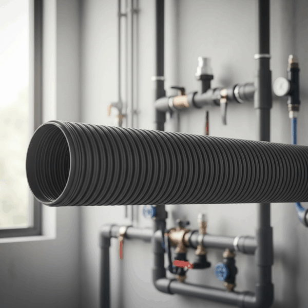 Tubo PVC Saneamiento Corrugado 200 mm 6m en instalación de Tubería de agua
