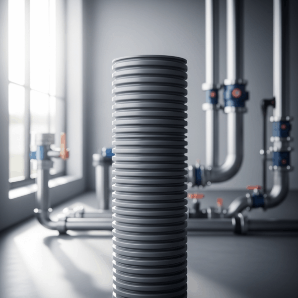 Tubo PVC Saneamiento Corrugado 250 mm 3 Metros en instalación de Tubería de agua