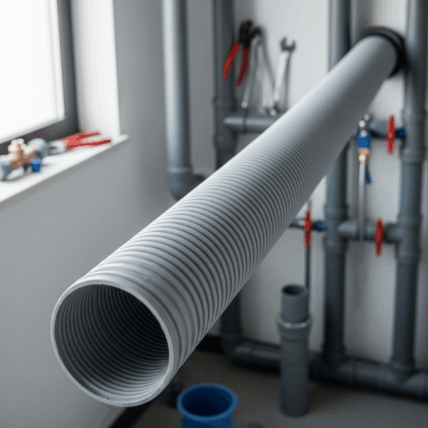 Tubo PVC Saneamiento Corrugado 315 mm 3 Metros en instalación de Tubería de agua