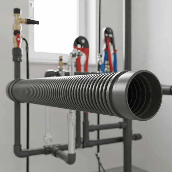 Tubo PVC Saneamiento Corrugado 315 mm 6m en instalación de Tubería de agua