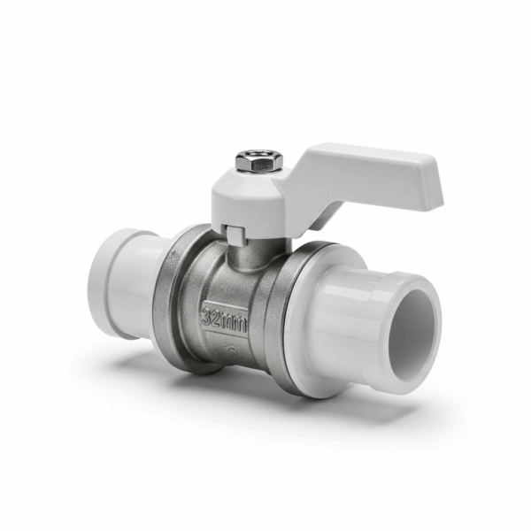 Válvula de Esfera PVC Encolar 32 mm para Tubería de agua
